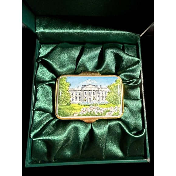 McLaughlin Glazeware White Enamel Washington D.C Box U.S Presidents Collection - Picture 2 of 5